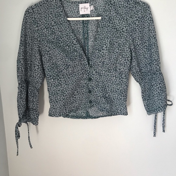 Princess Polly Mersea Top Teal 2 - Picture 4 of 6